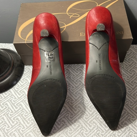 Enzo Angiolini Dark red heels 10 M - Picture 3 of 5